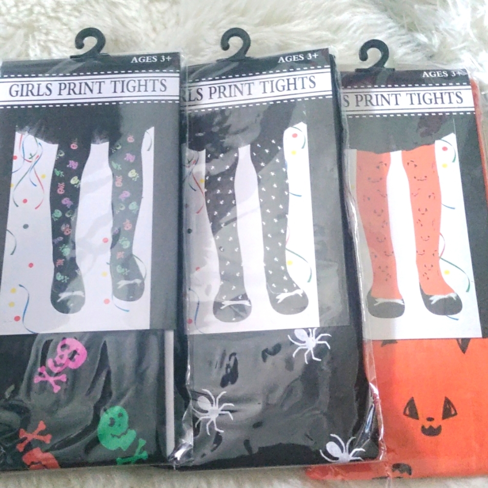 Girls printed tights age 3+ nwt